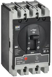 ARMAT Автоматический выключатель в литом корпусе 3P типоразмер S 35кА 16А расцепитель электромагнитный регулируемый IEK