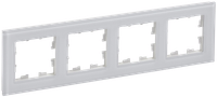 BRITE Рамка 4 -местная РУ-4-2-БрБ стекло белый IEK