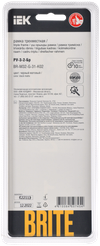 BRITE Рамка 3-местная РУ-3-2-Бр стекло черный матовый IEK2