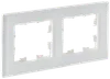 BRITE Frame 2-gang RU-2-2-Br glass white matt IEK0