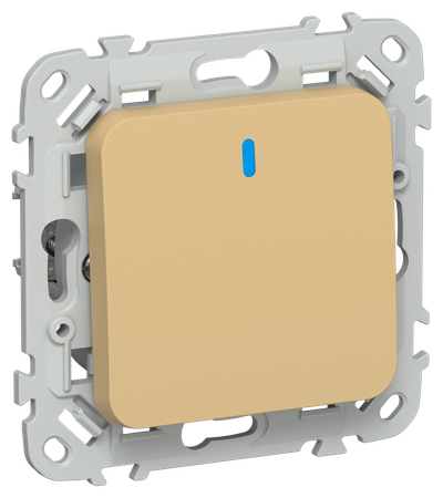 FLITE Выключатель 1-клавишный с индикацией 10А ВС11-1-1-ФлШм шамуа IEK