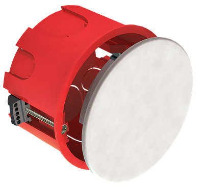 Коробка распаячная КМ41025 для полых стен безгалогенная (HF) D=80х40мм с пластиковыми лапками IEK