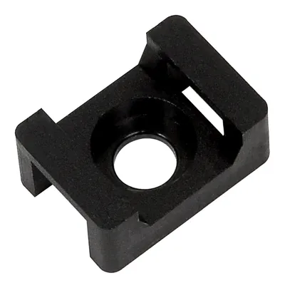 The mounting platform is designed for mounting cable ties to various surfaces using a screw.
