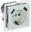 BRITE Socket outlet 1-gang with earthing with protective shutters 16A with USB A+A 5V 2.1A RYUSH10-1-BrZh pearl IEK0