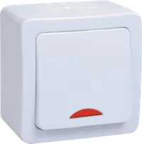 VS20-1-1-GPB switch single-button with the indicatoropen installation IP54 (key color: white) GERMES PLUS