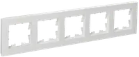 BRITE Frame 5-gang RU-5-Br white corrugated IEK