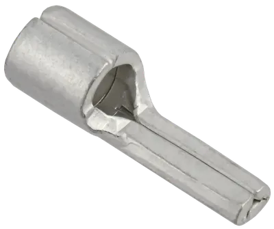 The flat pin end is intended for terminating wires and cables with copper conductors in AC and DC electrical circuits.