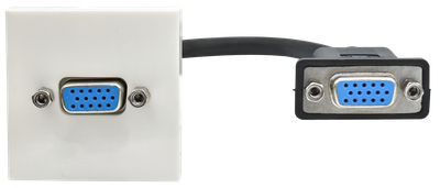 PRIMER РКМ-20-20-П Розетка мультимедийная VGA M/M (2 модуля) белая IEK