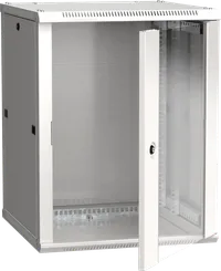 ITK Шкаф настенный LINEA W 15U 600х600мм дверь стекло RAL 7035