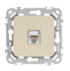 FLITE Розетка компьютерная RJ45 категория 5Е UTP РК5е-1-0-ФлСл сливочный IEK2