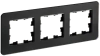 BRITE Frame 3-gang RU-3-2-Br glass black RE IEK