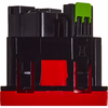 Roset 45 -grade with grounding contact with a protective curtain and a shameful clamp (2 modules) red IEK5