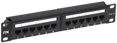 ITK 1U патч-панель кат.5E UTP 12 портов 10" (Dual IDC)