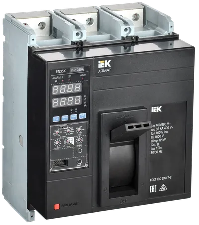 ARMAT Автоматический выключатель в литом корпусе 3P типоразмер N 85кА 1250А расцепитель электронный стандартный IEK