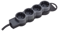 STANDARD Удлинитель У04 4 места 2P+PE 3м 3х1,5мм2 16А черный IEK