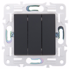 SKANDY Выключатель 3-клавишный 10А SK-V11G графит IEK2