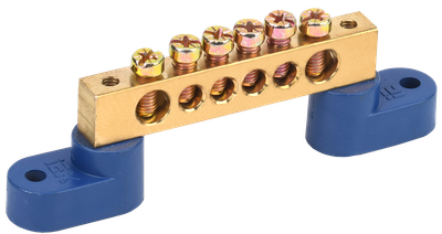 Шина N "ноль" на двух угловых изоляторах ШНИ-8х12-6-У2-С IEK