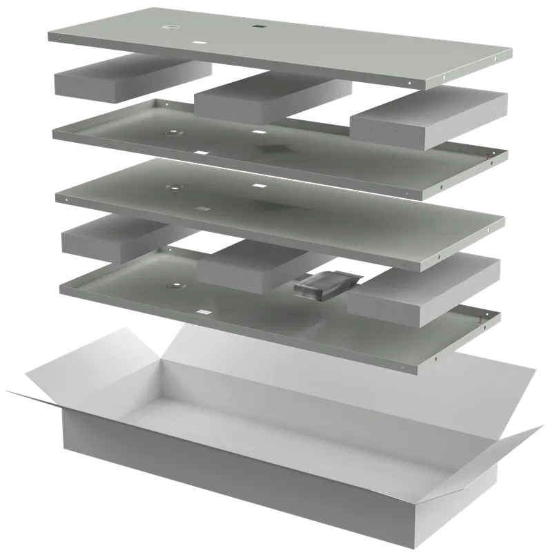 ITK LINEA E Комплект стенок боковых 1000мм для шкафа 42U серый