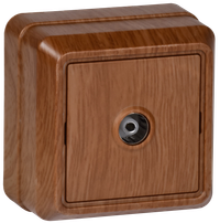 OKTAVA Розетка 1-местная TV для открытой установки РТВ20-ОД дуб GENERICA