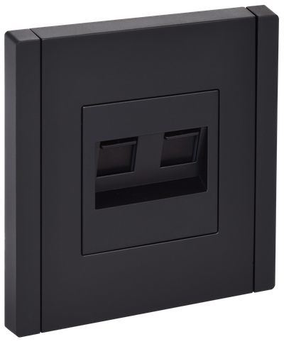 FORTE&PIANO Розетка компьютерная двойная RJ45 кат.6 FP134 черный IEK
