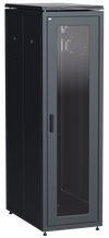 ITK LINEA N Шкаф сетевой 19" 42U 600х1000мм стеклянная передняя дверь задняя перфорированная черный0
