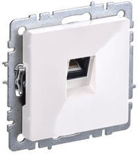 BRITE Розетка компьютерная RJ45 кат.5E РК10-БрБ белый IEK