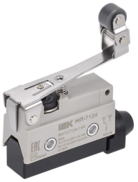 Микропереключатель концевой МП-7124 рычаг с регулируемым роликом IP40 IEK