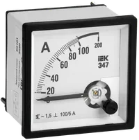 Ampermeter E47 100/5A button accuracy 1,5 72x72mm