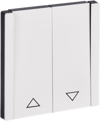 FORTE&PIANO Выключатель жалюзи 10А FP211M металл белый IEK