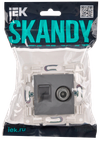SKANDY Розетка двойная TV+RJ45 кат.6 SK-A15Gr серый IEK1
