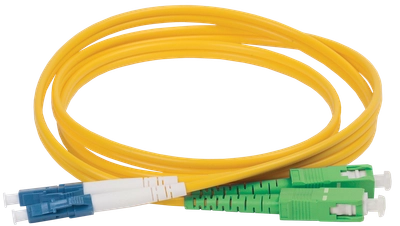 ITK Оптический коммутационный переходной шнур (патч-корд), для одномодового кабеля (SM), 9/125 (OS2), SC/APC-LC/APC, двойного исполнения (Duplex), LSZH, 10м