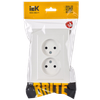 BRITE Розетка 2-местная без заземления без защитных шторок 10А в сборе РС12-2-БрБ белый IEK1