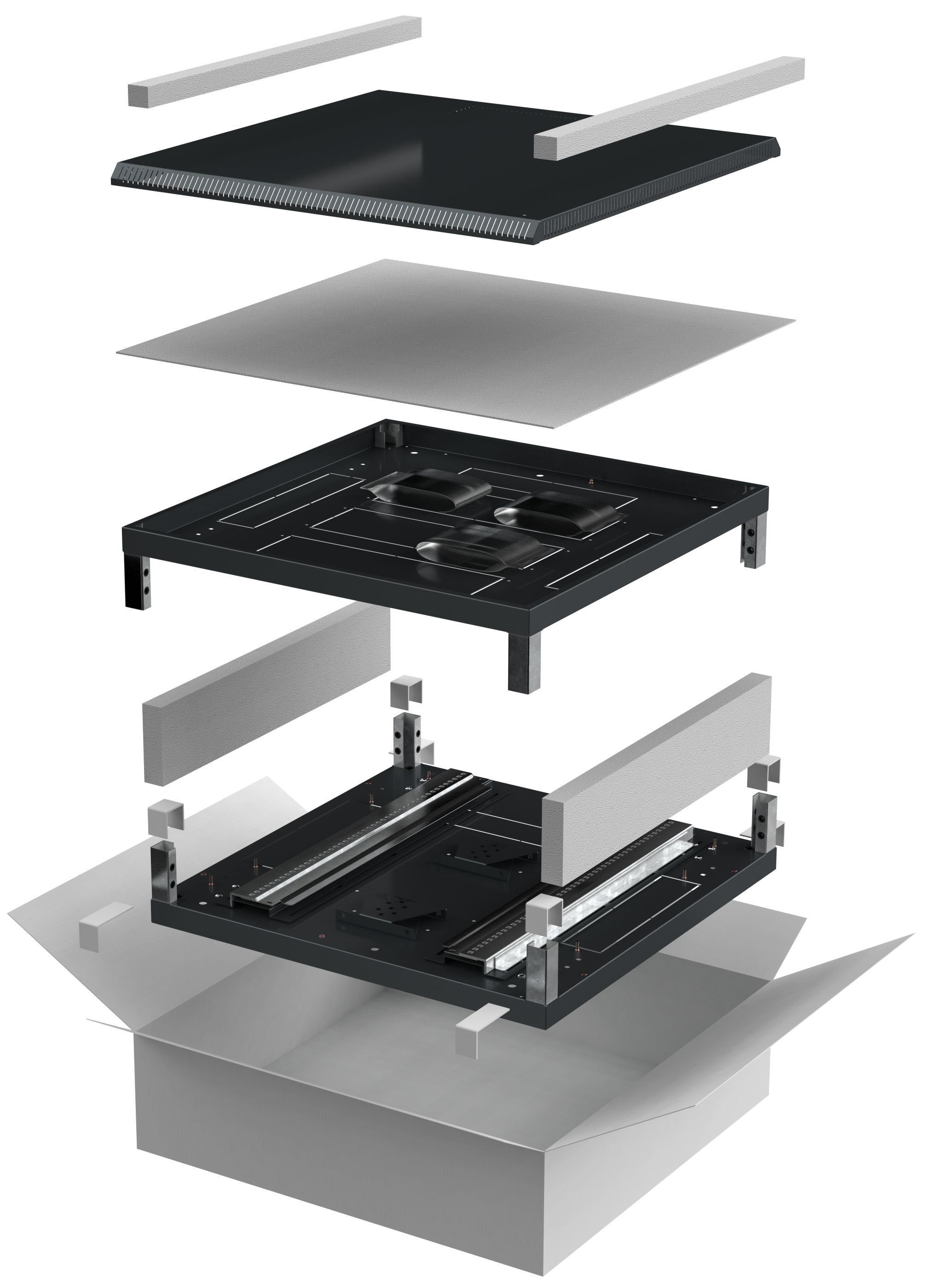 ITK LINEA N Комплект основание и крыша 600х1000мм для шкафа 18-27U черный LN05-YYX61-Y
