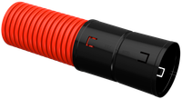 Труба гофрированная двустенная ПНД d=110мм красная жесткая (6м) IEK