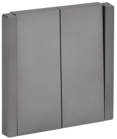 FORTE&PIANO Выключатель 2-клавишный перекрестный 10А FP509 сталь IEK