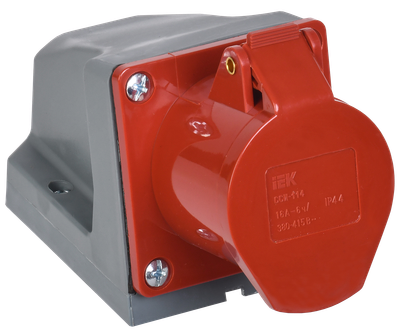 Розетка стационарная ССИ-114 3Р+РЕ 16А 380-415В IP44 IEK