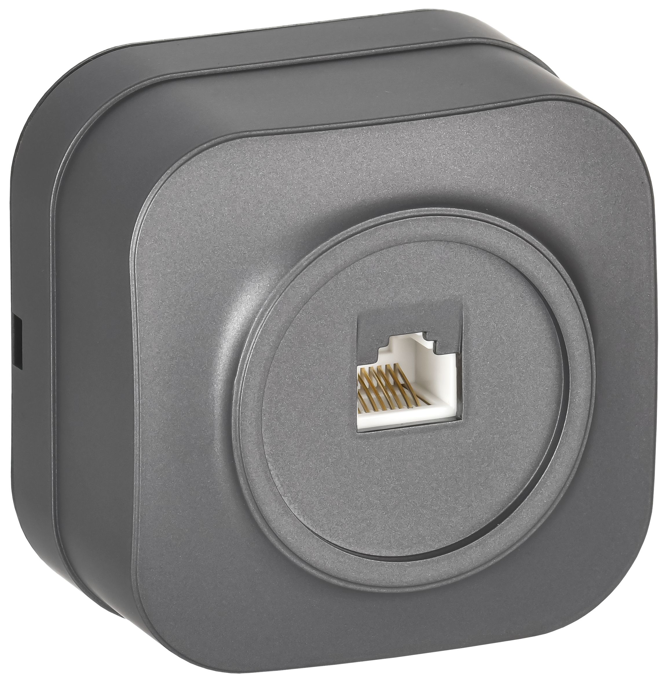 GLORY Розетка для открытой установки компьютерная RJ45 кат.5E РК10-ХСм сталь матовый IEK (EKH10-K46M)