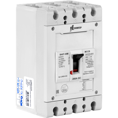 Выключатель автоматический ВА57-35М-640010-250А-440DC-1500А-УХЛ3 Контактор