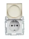 BRITE Socket with ground with shutters with cover 16A IP44 PCbsh10-3-44-BrA aluminium IEK8