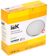 Светильник светодиодный ДПБ 3103 18Вт IP54 4000K круг серебро IEK1