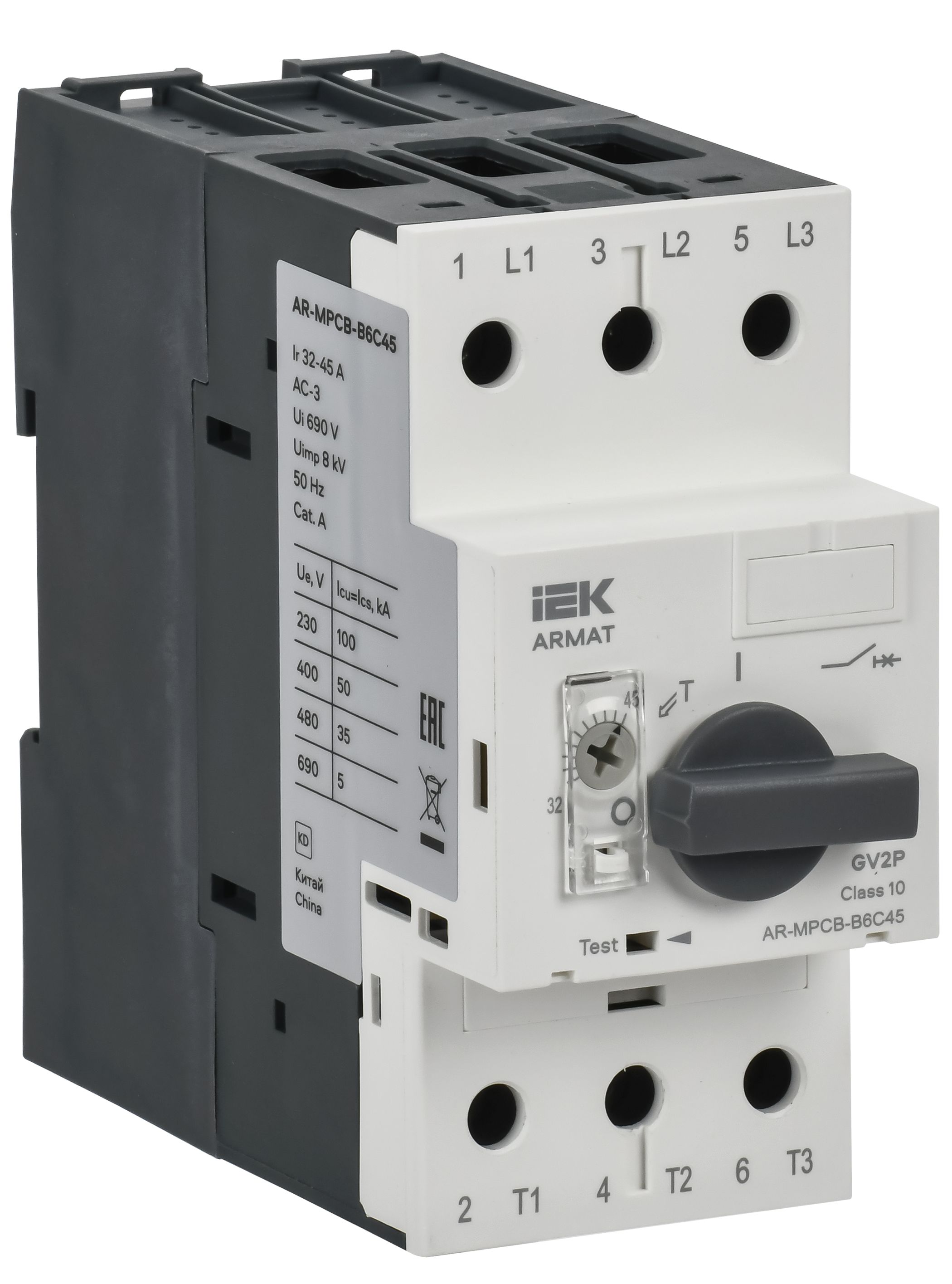 ARMAT Автоматический выключатель защиты двигателя B6 GV2P 32-45А IEK (AR-MPCB-B6C45)