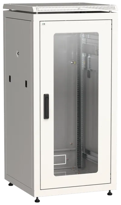 ITK LINEA N Шкаф сетевой 19" 24U 600х800мм стеклянная передняя дверь серый