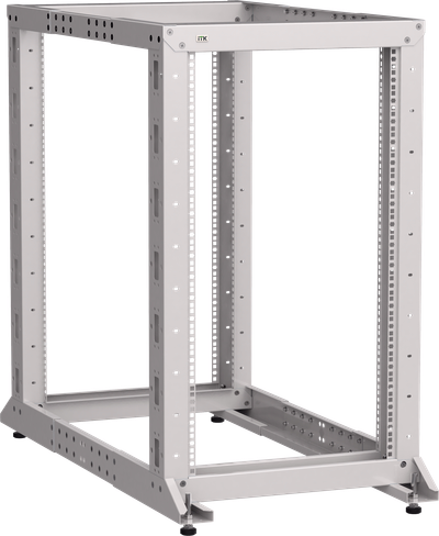 ITK LINEA F Стойка двухрамная 42U 600х600-1000мм серая