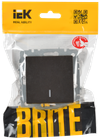 BRITE Выключатель 1-клавишный проходной с индикацией 10А ВС10-1-7-БрТБ темная бронза IEK1