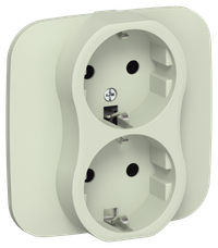 FLITE Розетка 2-местная с заземлением без защитных шторок безвинтовое крепление 16А РС12-1-А-ФлП панг IEK