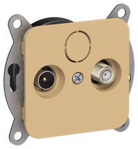 FLITE Розетка 2-местная TV+SAT экранированная оконечная РТВс-2-1-1-ФлШм шамуа IEK