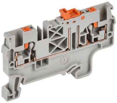 Measuring terminal block CP-DT with disconnect knife 2.5mm2 gray IEK