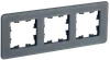 BRITE Frame 3-gang RU-3-2-Br graphite glass RE IEK0