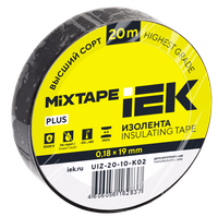 MIXTAPE PLUS Изолента 0,18х19мм черная 20м IEK