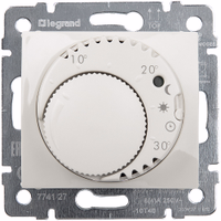 VALENA Термостат электронный комфорт с выключателем 8А слоновая кость